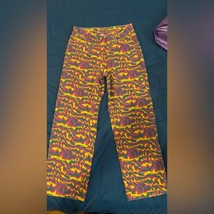 Vibrant Multicolor Patterned Pants